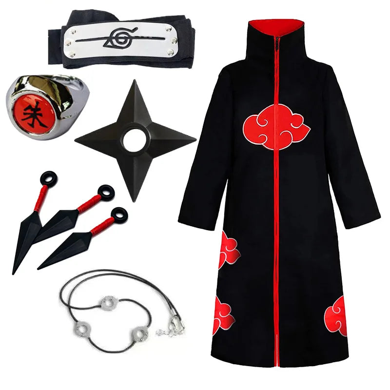 Anime Cosplay Set – Hokage & Akatsuki Costume for Men