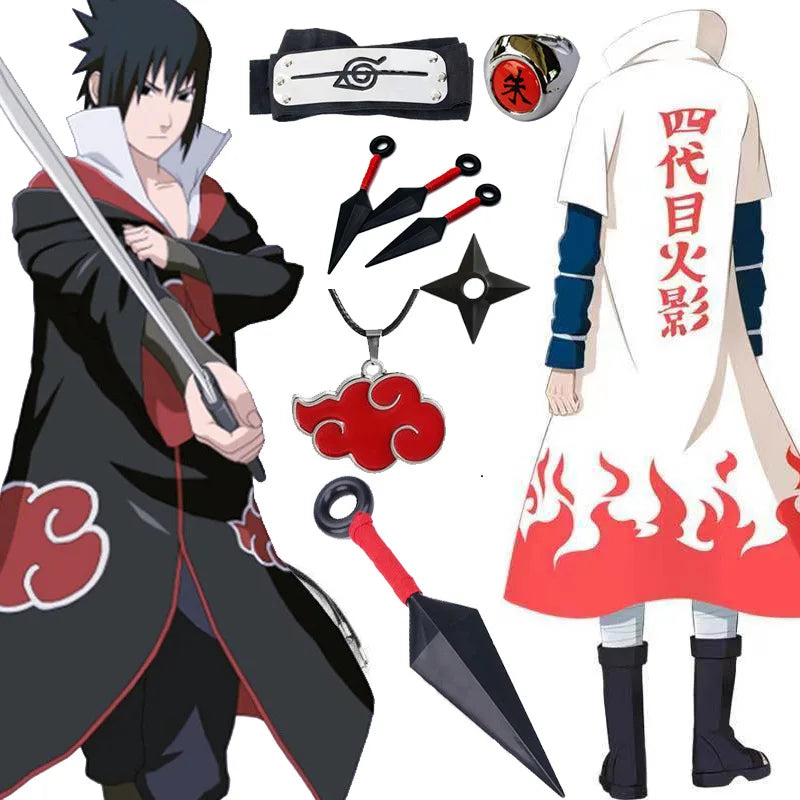 Anime Cosplay Set – Hokage & Akatsuki Costume for Men